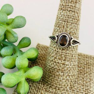 Smokey Quartz Sterling Silver Ring
